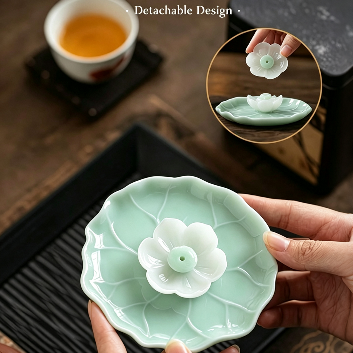 Qing Lian Incense Holder