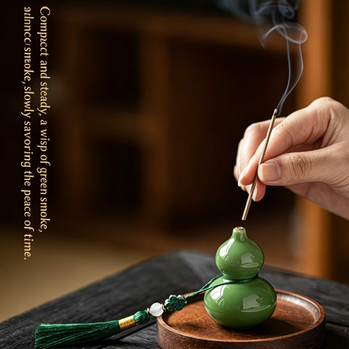 Aromatic Gourd Incense Holder with Pendant