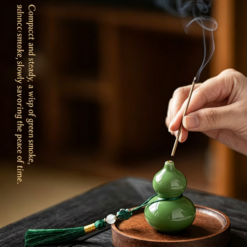 Aromatic Gourd Incense Holder with Pendant