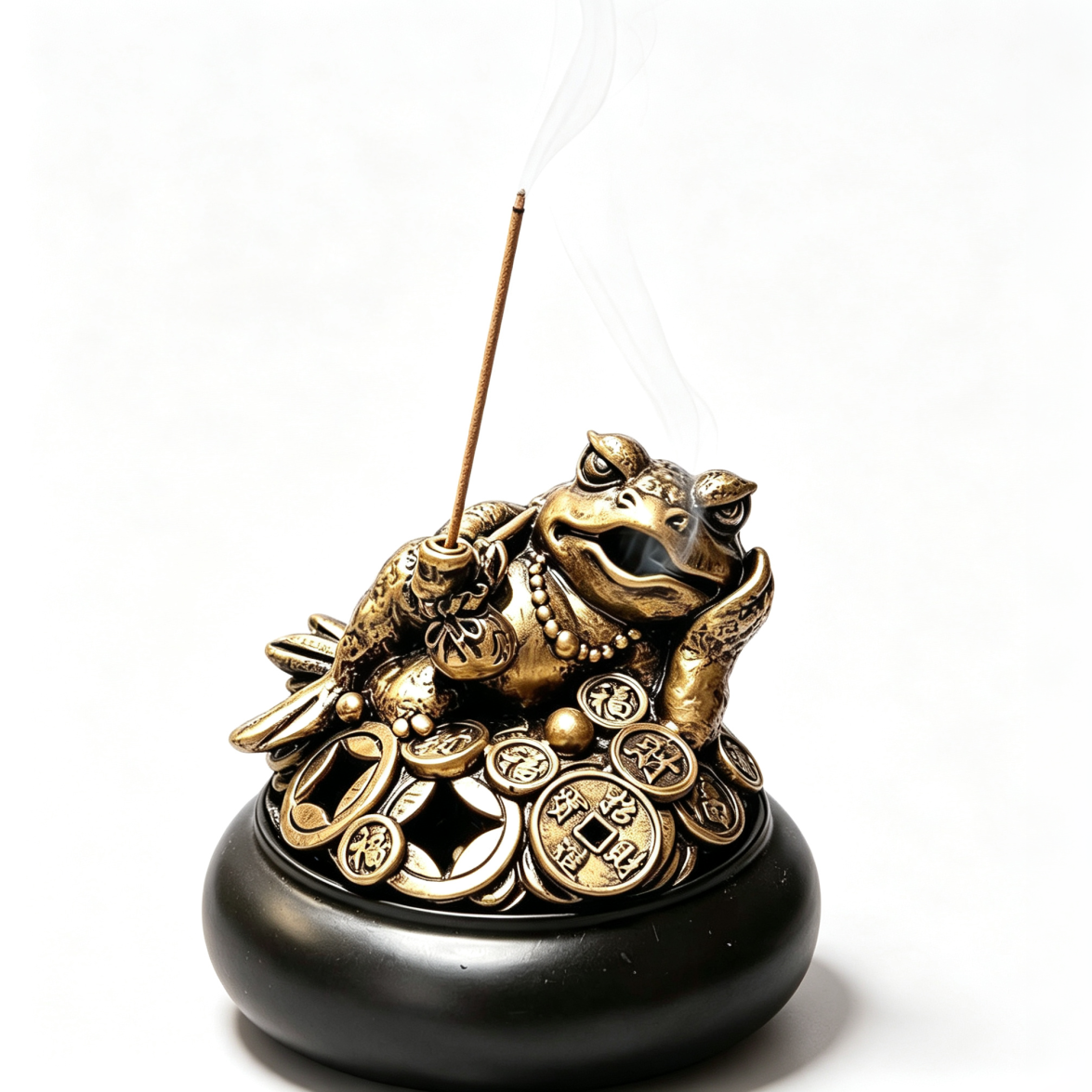 Reclining Golden Toad Figurine | Wealth & Prosperity Decor