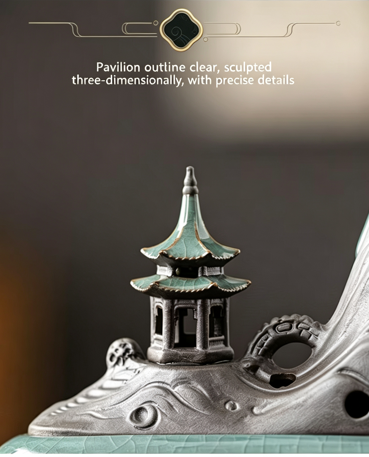 Thousand Miles of Rivers & Mountains Ceramic Incense Burner